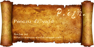 Penczu Évald névjegykártya